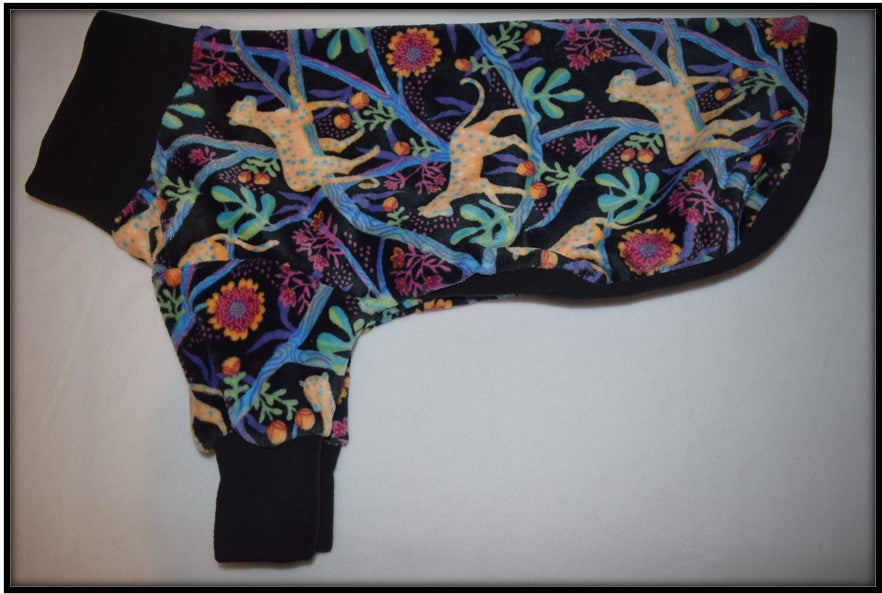 BIG CATS ON FLORAL BLACK (So Lush)