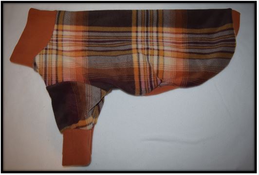 EB ORANGE AND BROWN PLAID (Plush 2 sleeves)