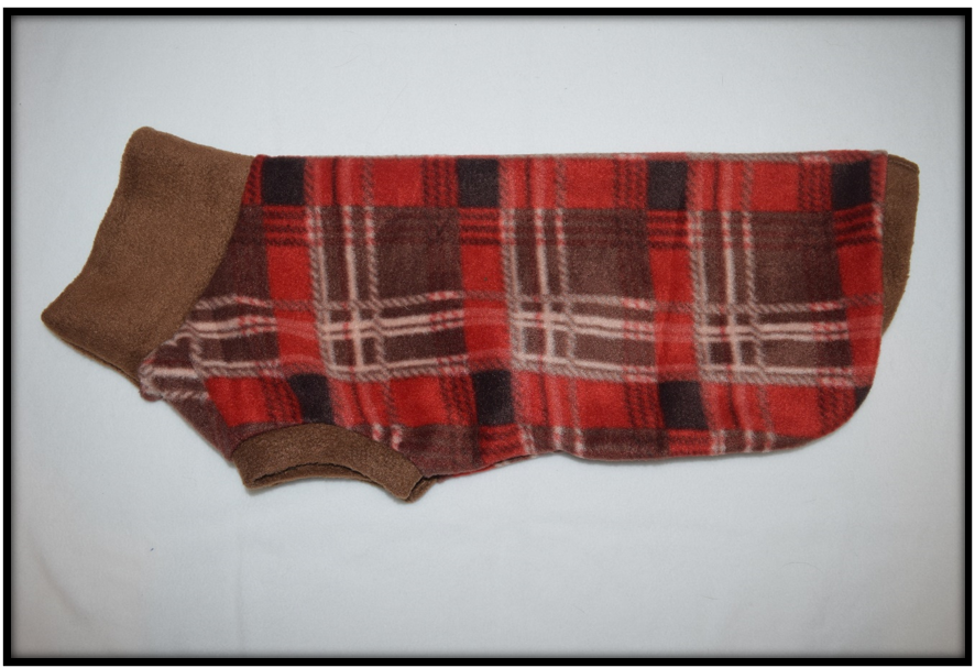 EARTH BROWN AND RED PLAID (Anti Pill Sleeveless)