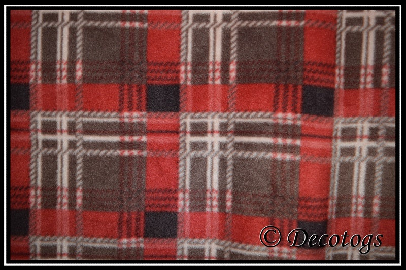 EARTH BROWN AND RED PLAID (Anti Pill Sleeveless)