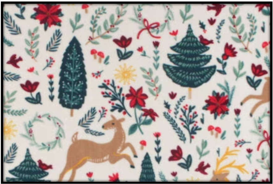 FOLK ART ON WHITE HOLIDAY (Custom Plush)