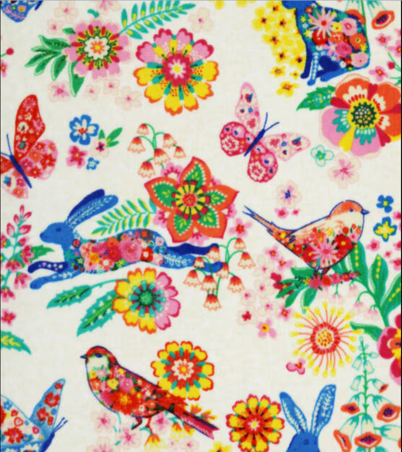 MULTICOLOR BIRDS & FLORAL (Custom Luxe)