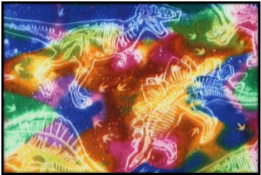 RAINBOW ELECTRIC DINOSAURS (Custom Plush - 2 sleeves)