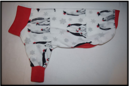 PENGUINS & SNOWFLAKES ON WHITE (Plush 2 sleeves)