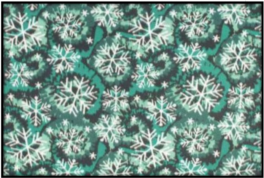 SNOWFLAKES ON GREEN TIE DYE (Custom Blizzard - 2 sleeves)