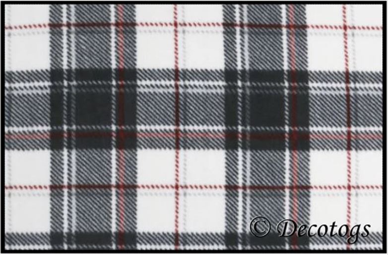 BLACK WHITE RED PLAID (Custom Luxe - 2 sleeves)