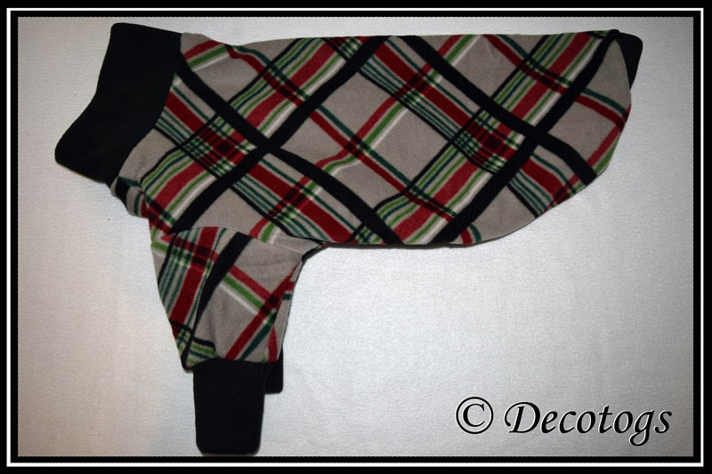 GRAY RED GREEN PLAID (Plush)