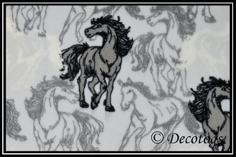GRAY RUNNING HORSES (Custom So Lush - 2 sleeves)