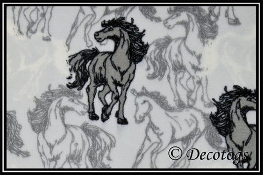 GRAY RUNNING HORSES (Custom So Lush - 2 sleeves)
