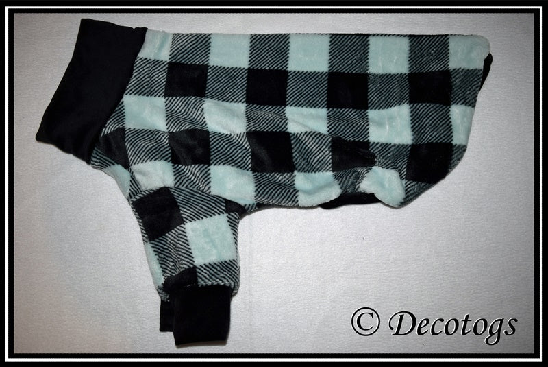 BUFFALO CHECK TEAL & BLACK (Custom So Lush - 2 sleeves)