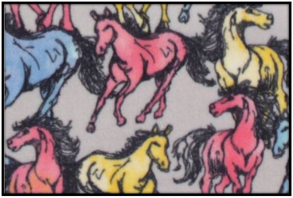 RUNNING HORSES MULTI (Custom Plush)