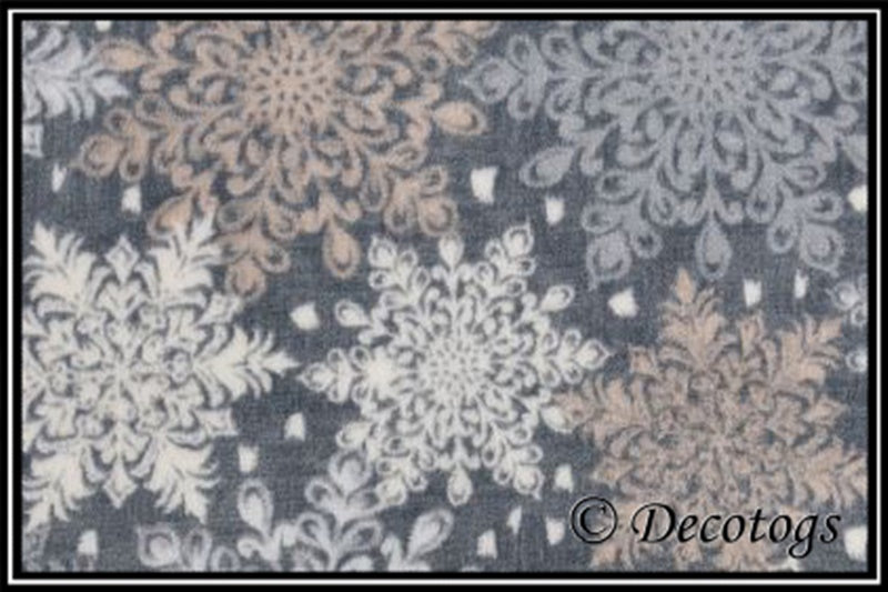 GRAY & BROWN SNOWFLAKE MEDALLION (So Lush)