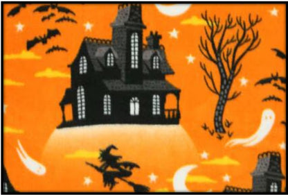 BOO! HAUNTED LANDSCAPE ON ORANGE (Plush 2 sleeves)