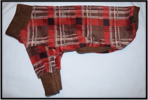 EARTH BROWN AND RED PLAID (Anti Pill)