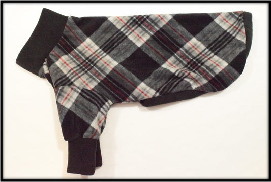 SEAN BLACK GRAY RED PLAID (Plush 2 sleeves)