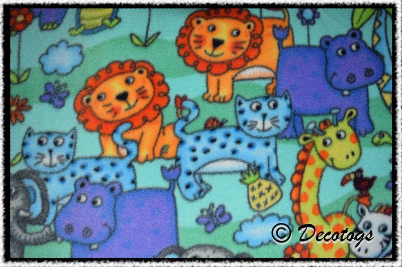 CARTOON SAFARI ANIMALS (Anti Pill)