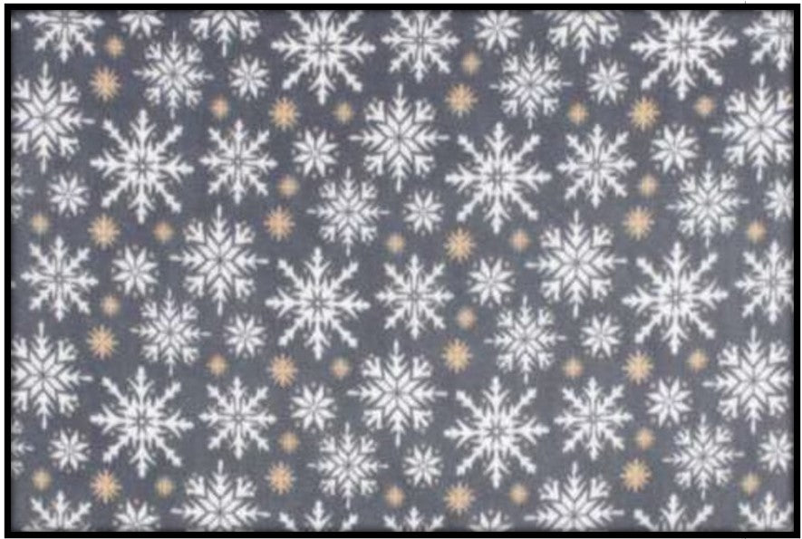 SNOWFLAKES ON GRAY (Custom Plush)