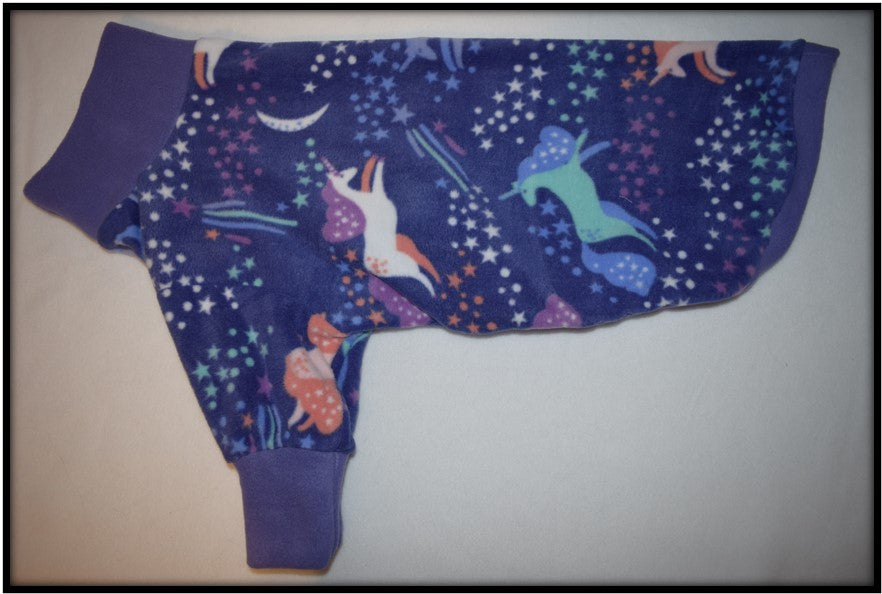 UNICORNS IN THE SKY ON PURPLE (Plush 2 sleeves)