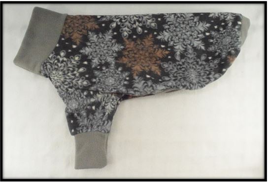 GRAY AND ORANGE SNOWFLAKES GRAY TRIM (Plush)