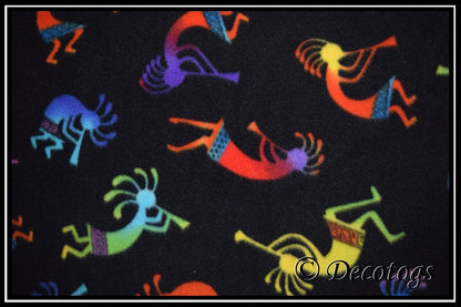 RAINBOW KOKOPELLI ON BLACK (Custom Anti Pill)