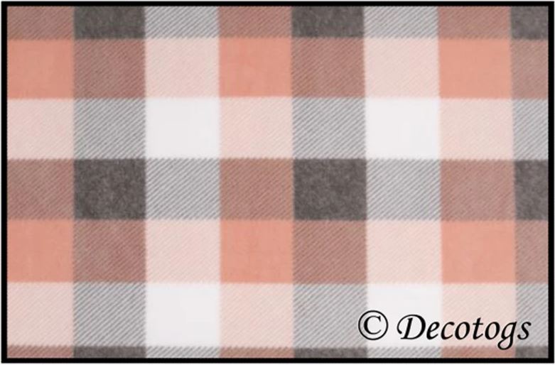 PEACH GRAY TRI BUFFALO CHECK (Custom Luxe)