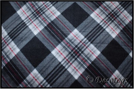 SEAN BLACK GRAY RED PLAID (Custom Plush)