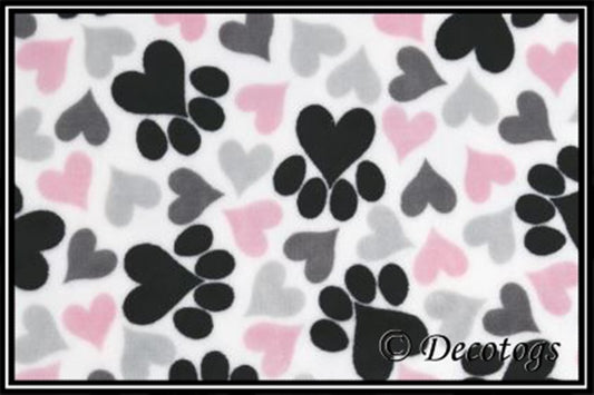 PINK GRAY HEART PAW (Custom So Lush - 2 Sleeves)